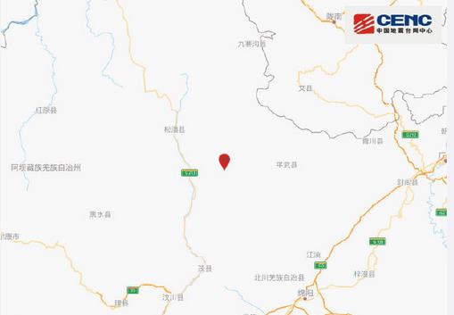 四川绵阳地震最新消息：今日9时51分平武县发生3.6级地震