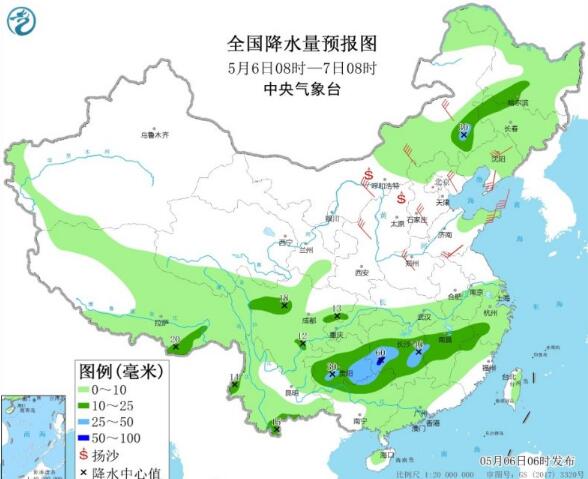 江南华南雨势扩大气温20℃出头 内蒙古西藏局部有小到中雪