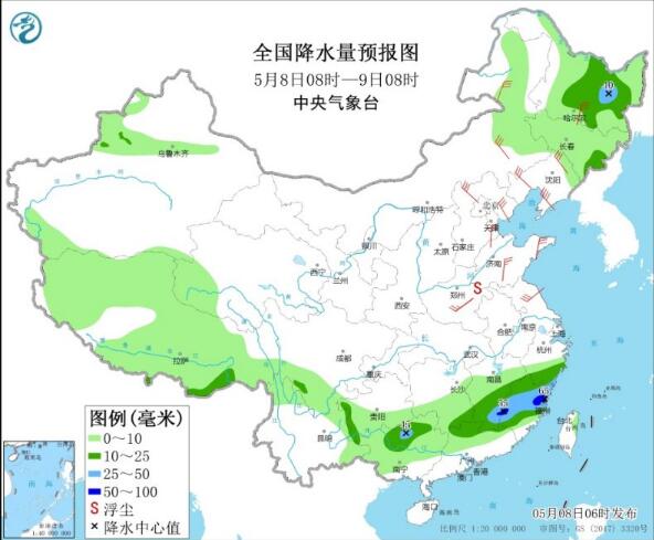 江南华南地区雨水不断伴有强对流 郑州等地最高气温达35℃
