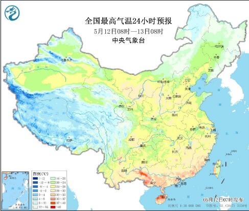 今天南方降雨暂歇气温达36℃  广西贵州等地出现强对流天气