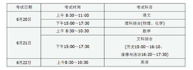 山西中考时间2021具体时间 山西2021年中考考试安排