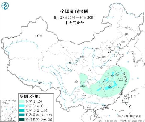 5月29日国内环境气象公报 新疆内蒙古中西部等地多沙尘天气