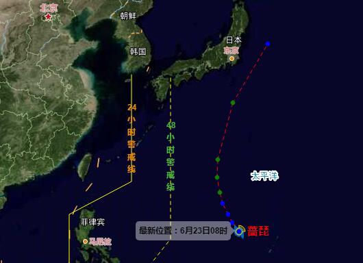 5号台风蔷琵目前最大风力8级 蔷琵最新消息实时路径图今天