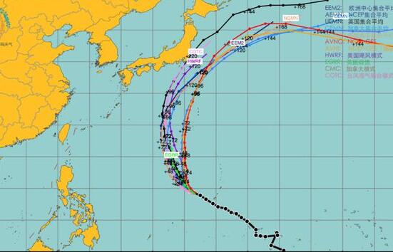 5号台风蔷琵路径图最新消息 最大风力12级目前对我国无影响