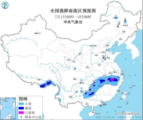 今日全国大部地区频繁降雨 浙江福建等地30℃+体感闷热