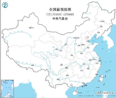 7月1日国内环境气象公报 全国降雨大部地区无明显污染