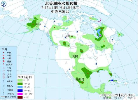 7月5日国外天气预报 朝鲜日本等国家出现大到暴雨