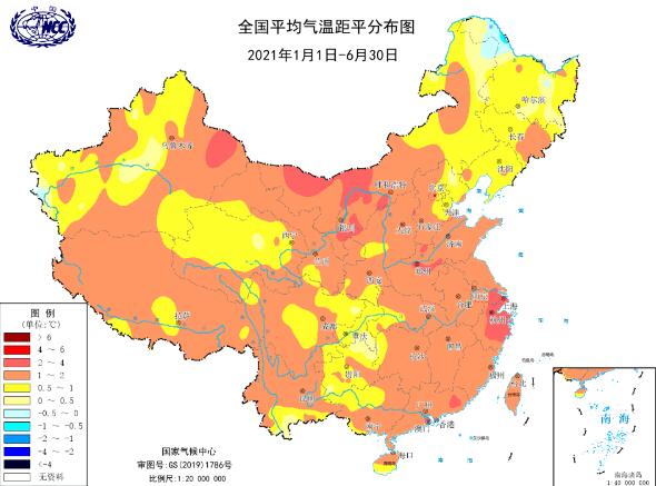 2021上半年全国气温较常年偏高1.2℃ 降雨量较常年同期偏少4.5%