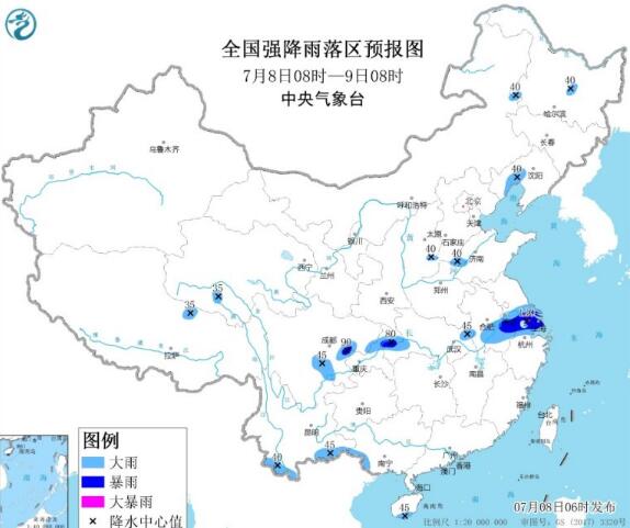 四川淮河仍有较强降雨 副高影响江南一带气温30℃以上