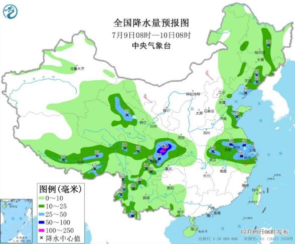 四川至淮河一带雨势加强 这周末江南华南大多32℃以上