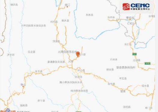 云南大理州宾川县发生3.2级地震 祥云上关等地震感明显