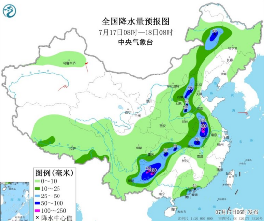 黄淮贵州等地有强降水天气 广东福建局部地区有大到暴雨