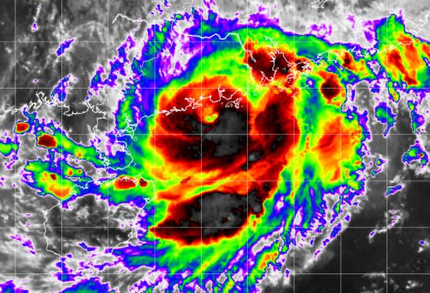 7号台风查帕卡台风云图最新情况 今天台风查帕卡卫星云图实时更新