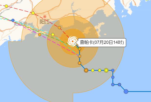 台风查帕卡将正面袭击广东最强可达13级 广东南部沿海大到暴雨