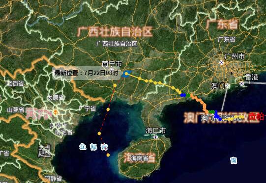 2021广西台风最新消息今天 受台风查帕卡影响广西大部地区雨势猛烈