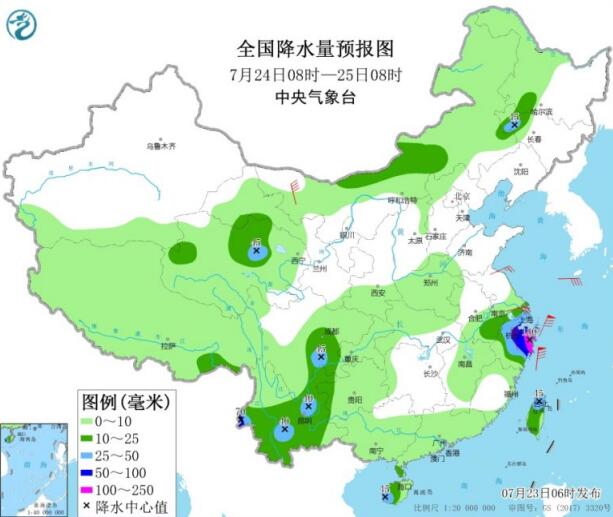 6号台风最新消息今天 台风烟花继续逼近华东沿海河南今日仍有强降雨天气