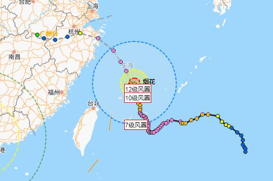 江苏台风路径实时发布今天 6号台风烟花将给江苏带来暴雨天气