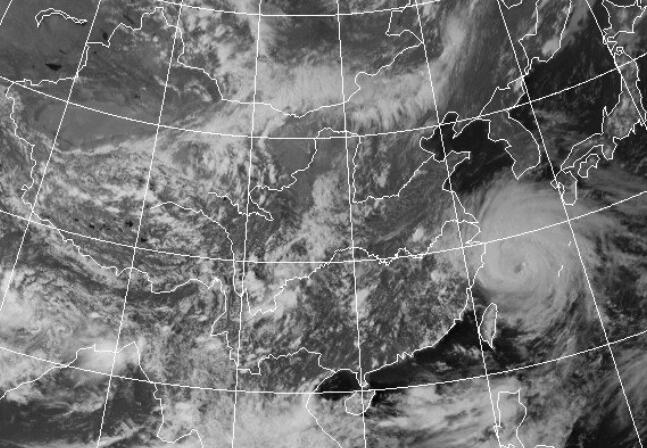 6号烟花台风路径实时发布系统今天云图 台风烟花超清晰卫星云图更新