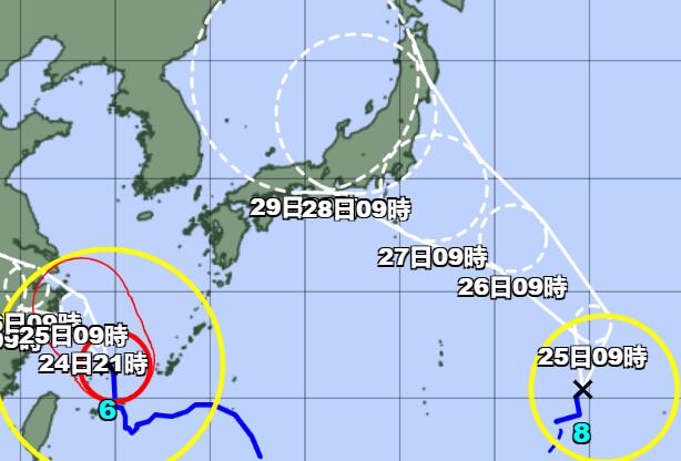 8号台风最新消息台风路径图 台风尼伯特生成未来目标是日本