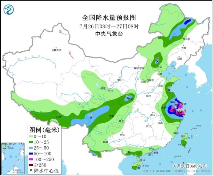台风烟花目前12级仍在影响华东 内蒙古黑龙江等有强降雨