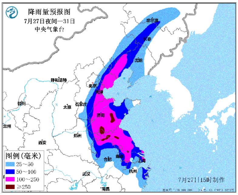 第6号台风“烟花”北上入安徽 江苏安徽山东等地迎来强降雨天气