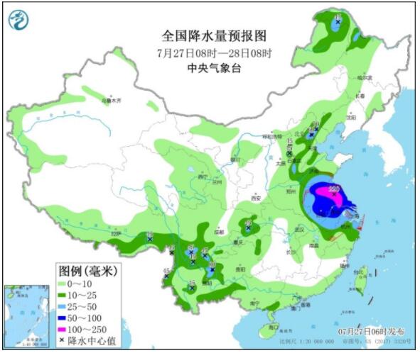 台风烟花继续给华东带来风雨 华北西北等部分地区强降雨