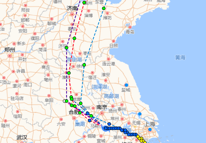 第6号台风“烟花”北上入安徽 江苏安徽山东等地迎来强降雨天气