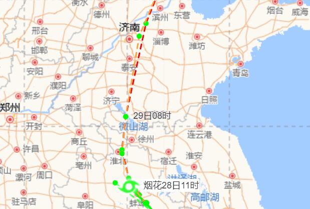 最新6号台风烟花实时路径图 防台风影响潍坊今下午起停课