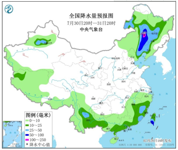 烟花实时路径图最新消息 热带低压“烟花”影响江苏山东河南等地