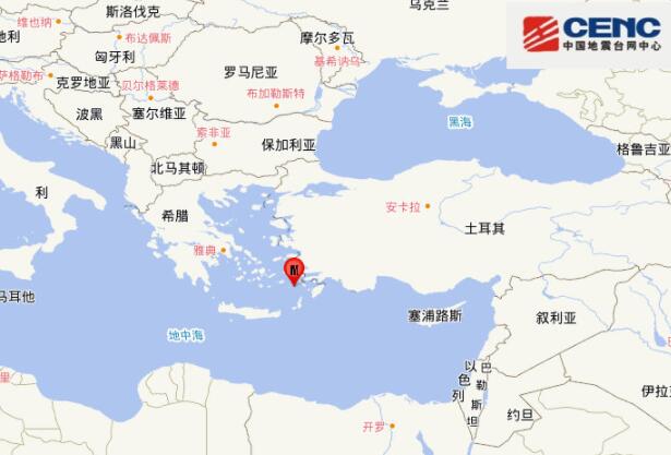 爱琴海12时31分发生5.5级地震 目前没有伤亡消息