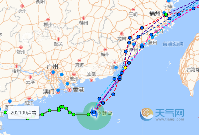 温州台风网最新实时路径图9号台风 台风卢