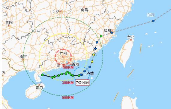 9号台风最新消息路径图今天 台风卢碧生成目前风力8级