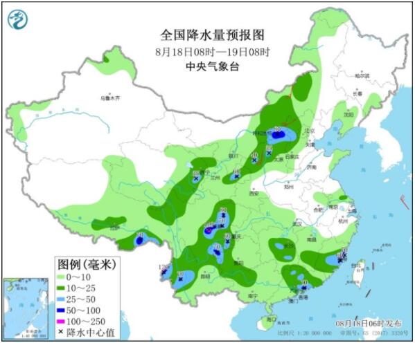 西北华北东北等迎降水过程 西南江南等部分仍有强降雨