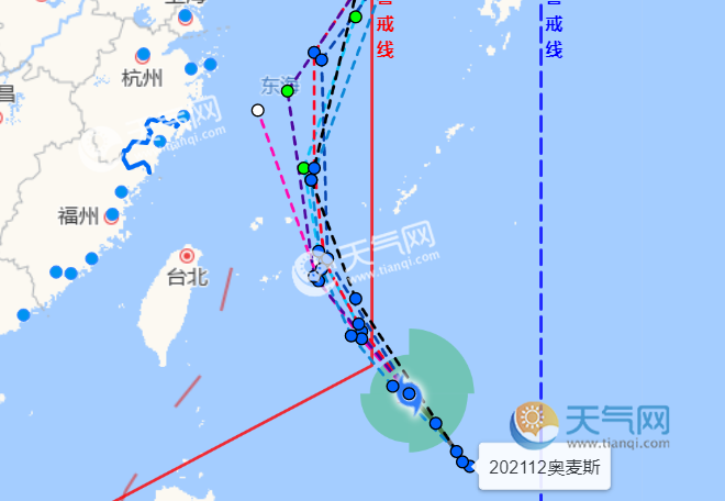 温州台风网12号台风最新实时路径图发布 台风奥麦斯对