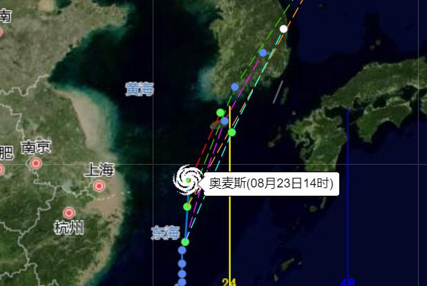 十二号台风最新路径实时发布系统路径图 12号台风奥麦斯将在哪里登陆