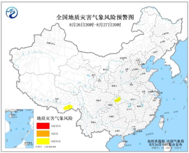 地质灾害气象风险预警发布：重庆湖北等地质灾害气象风险较高