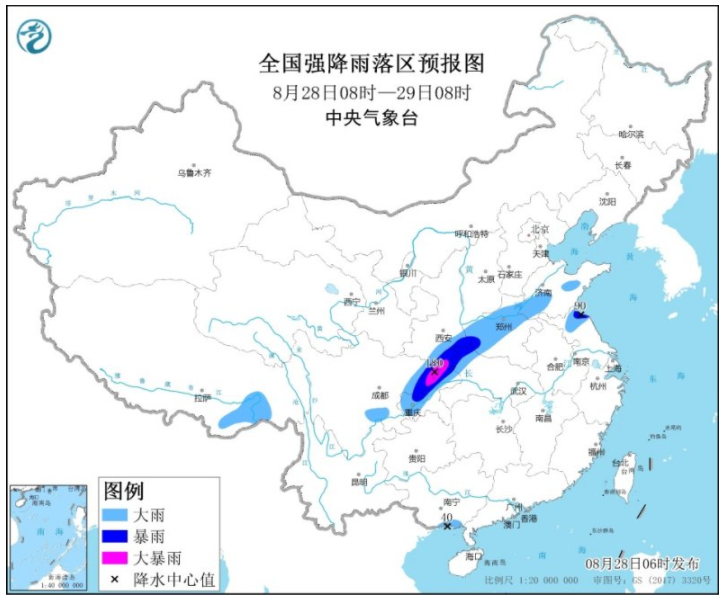 西南陕西江汉等地有强降雨天气 四川重庆湖北等地有暴雨