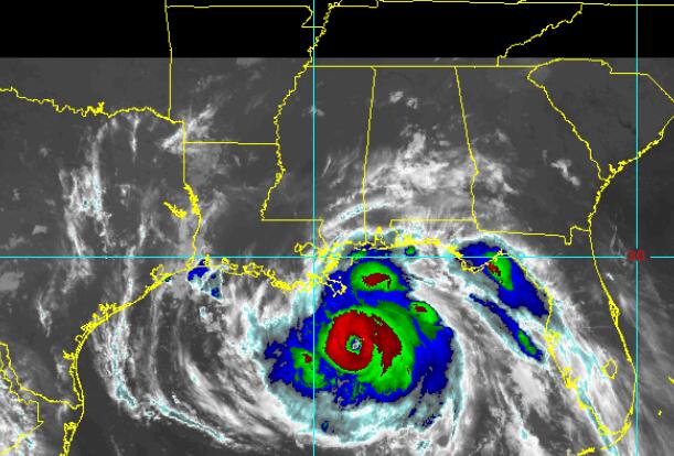超强飓风“艾达”登陆美国狂风暴雨大作 受其影响密西西比河将逆流