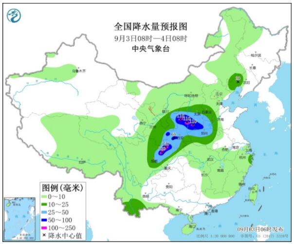 3日至5日西北东至黄淮有较强降雨 四川陕西降雨量可达300毫米