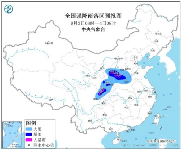 3日至5日西北东至黄淮有较强降雨 四川陕西降雨量可达300毫米