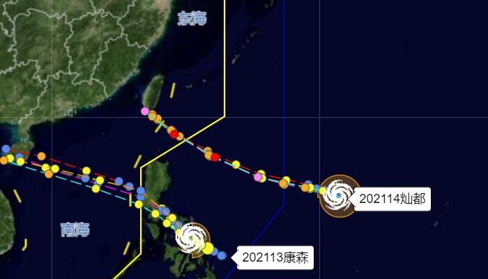 温州台风网14号台风路径图 台风灿都未来会影响浙江吗