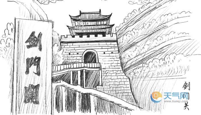 剑门关建筑规模剑门关城楼高19.34米,基座长19.16米,宽13.6米.