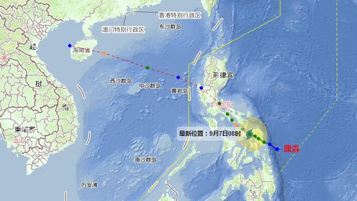 13号台风康森现在位置在哪里 温州台风网13号台风路径实时发布系统