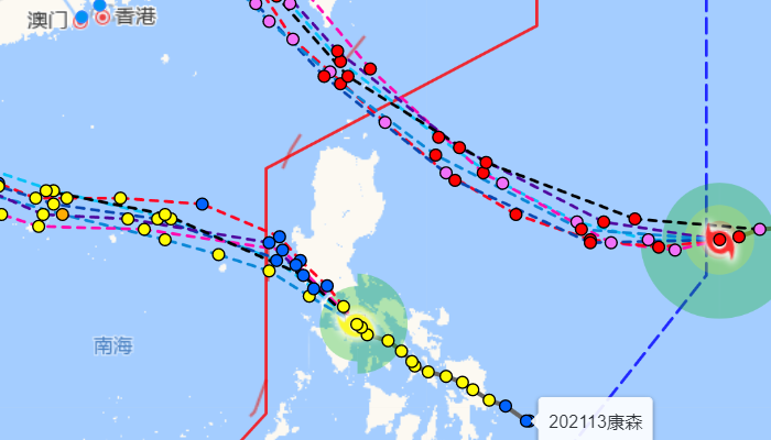 台风路径实时发布系统今天 康森将于9日移入南海灿都略有加强