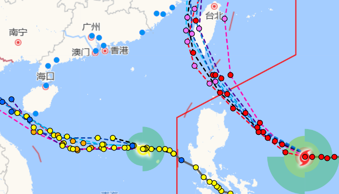 台风网温州台风网最新路径图发布系统 台风康森和灿都最新位置在哪里