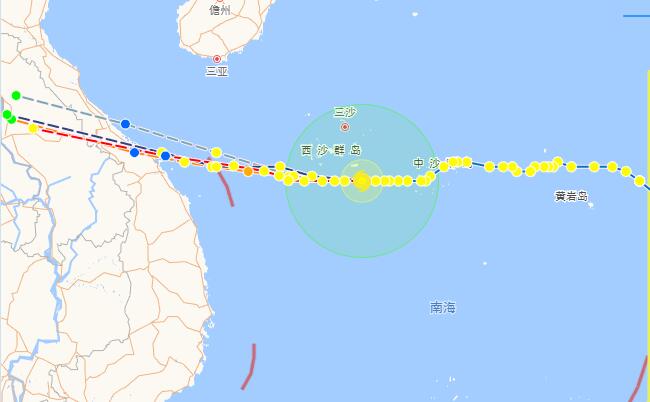 海南台风网第13号台风康森最新消息 受台风影响海南岛等地风雨渐显