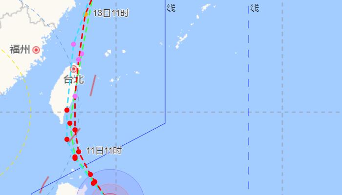 台风灿都实时路径最新消息 14号台风未来会登陆哪里