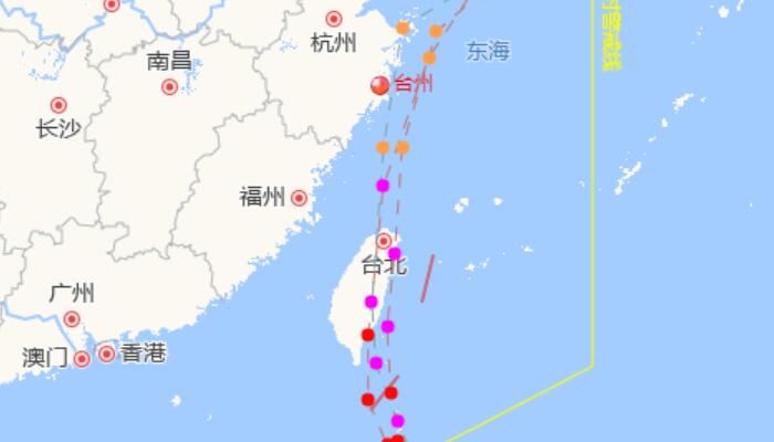 台州台风网实时路径图灿都路径 受灿都影响台州近海或现13级大风
