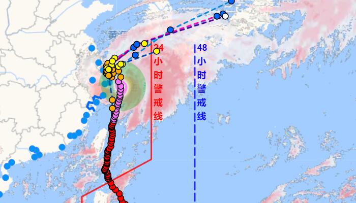 山东台风灿都实时路径 受外围影响山东海上大风显著