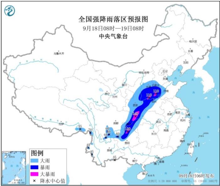 中秋假期西北西南等有较强降雨 陕西山西重庆等局部现大暴雨